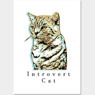 Introvert Cat Posters and Art